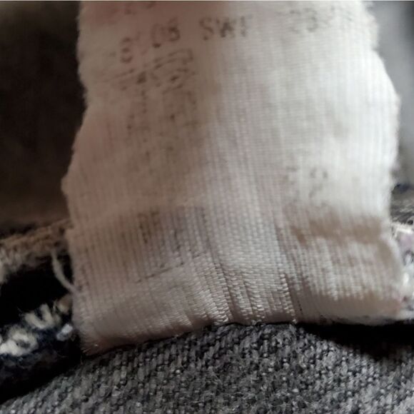 𝅺VINTAGE Black Distressed Lee Jeans Union Made Grunge - Picture 9 of 10